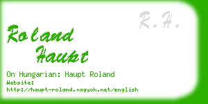 roland haupt business card